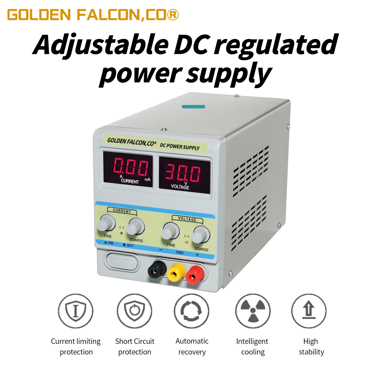 Adjustable 60V 5A DC Power Supply Dual Output Voltage and Current Digital Display 220V Input with Voltage Regulator Switch