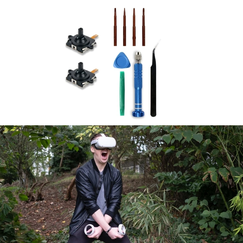 Наборы для замены джойстика для контроллера Quest 2, инструменты для очистки дрифта, джойстик аналоговый джойстик для пальца