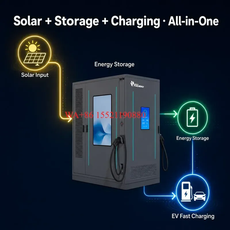 WMWMNU for Commercial 261kWh Solar Storage EV Charging Station 125kW All-in-One Off-Grid DC Fast Charger LiFePO4 OEM ODM
