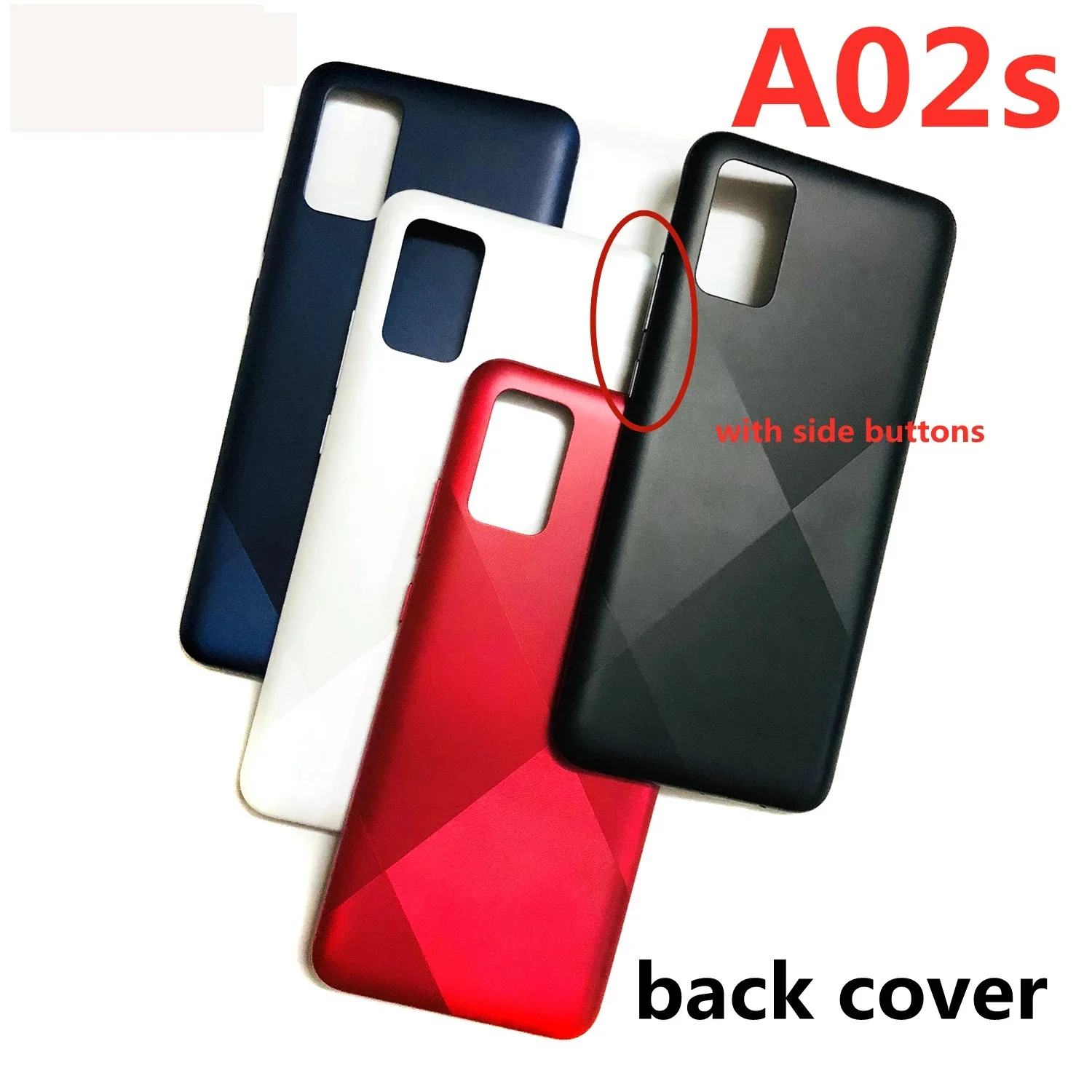 Back cover For Samsung Galaxy A02S-A03S Glass Panel Rear Door Battery Housing Case Adhesive Replacement