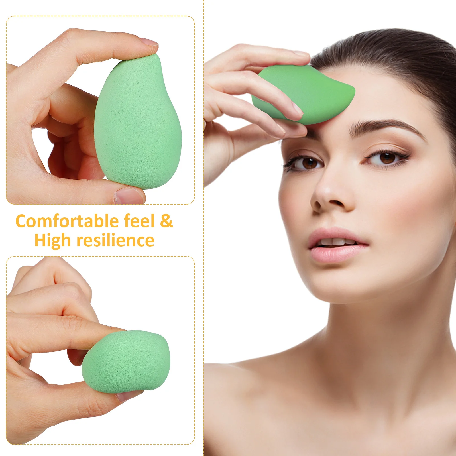 4 قطع من إسفنجات مكياج بودرة المانجو للنساء، منتفخة أساس على شكل إبداعي، أدوات مكياج للوجه، مستلزمات تطبيق مستحضرات التجميل