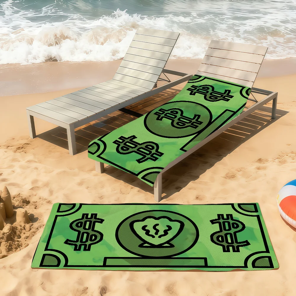 funny cartoon Coin money art Soft Quick Dry Beach Towels for Gift Travel Gym bathing b-bobs Spa Camp sport Pool Towel s-sponge