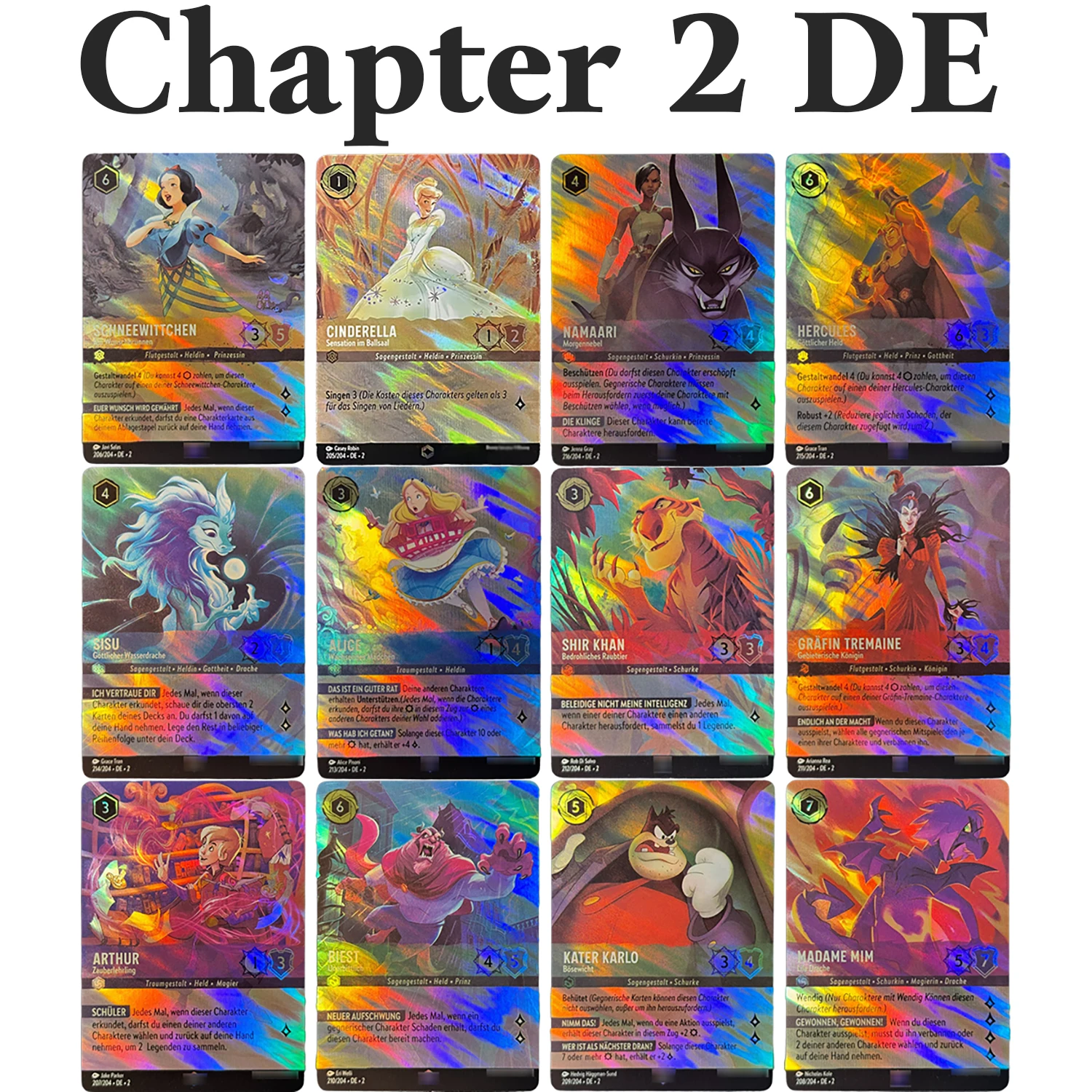 Lorcana Alemania capítulo tarjeta DE aluminio encantado DE lámina TCG Proxy Isla De Archacia cielos brillantes tarjeta DE juego DE mesa DE retorno DE Ursula
