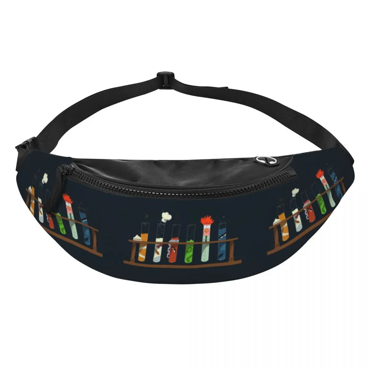 Custom Muppet Science Fanny Pack for Women Men Fashion Chemistry Experiment Crossbody Waist Bag Traveling Phone Money Pouch