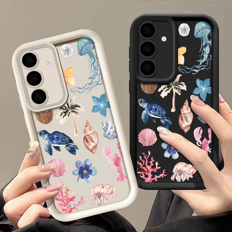 Shell Elements Silikonhülle für Samsung Galaxy S25 Edge S24 S23 Ultra S22 Plus A56 A36 A26 A16 A55 A15 A54 S24 S21 S23 FE Abdeckung