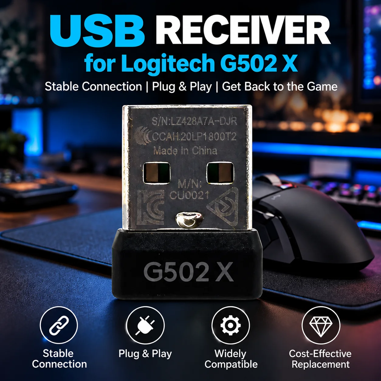 USB-Empfänger-Dongle für die k – Gaming Keyboard Mouse Wireless Bewertung und Preis