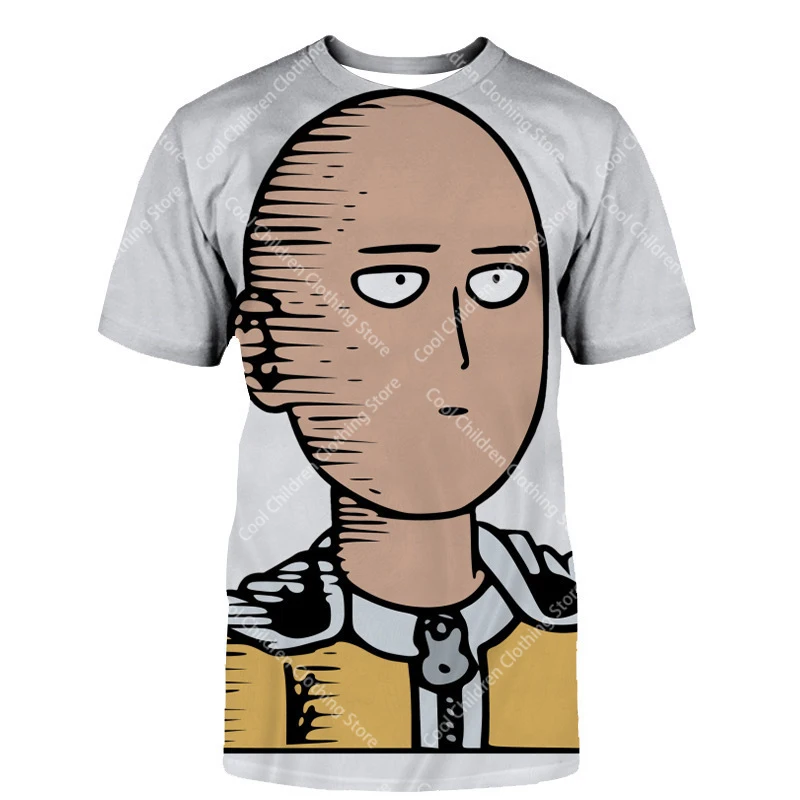 One Punch Man New 3D Print Trendy T Shirts Boys Girls Short Sleeves T-shirt Parent child clothing Summer Fashion Leisure Top