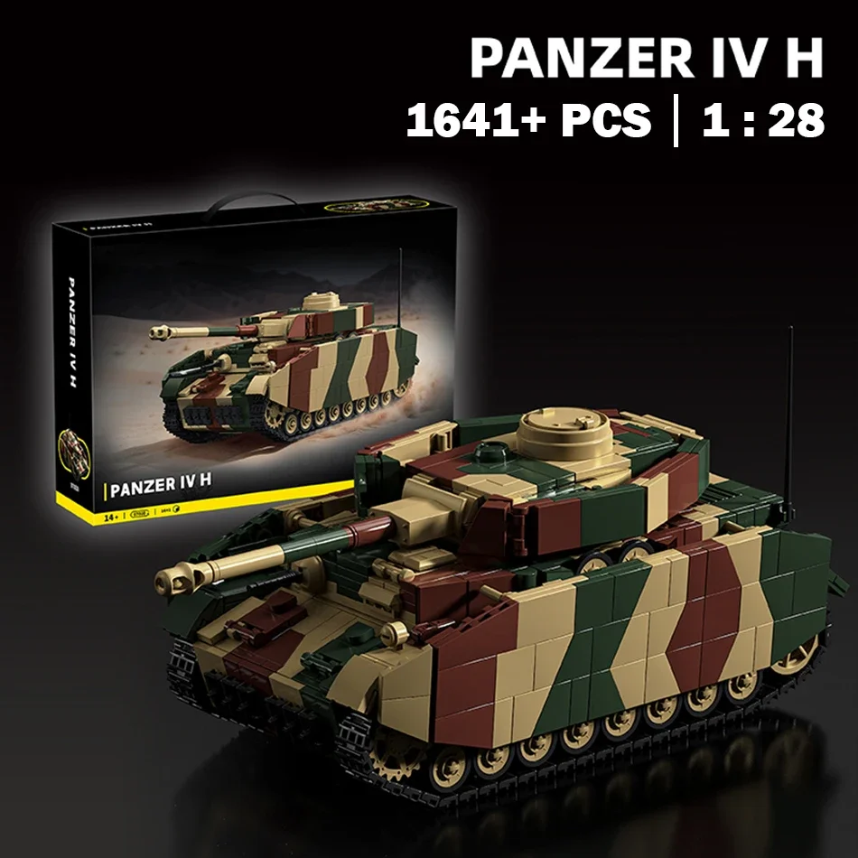 WOII Duitse Flakpanzer IV Sd.Kfz.161 Panzer IV Tank Bouwstenen Anti-vliegtuigkanon Model Soldaten Stenen Speelgoed voor Kinderen Cadeau