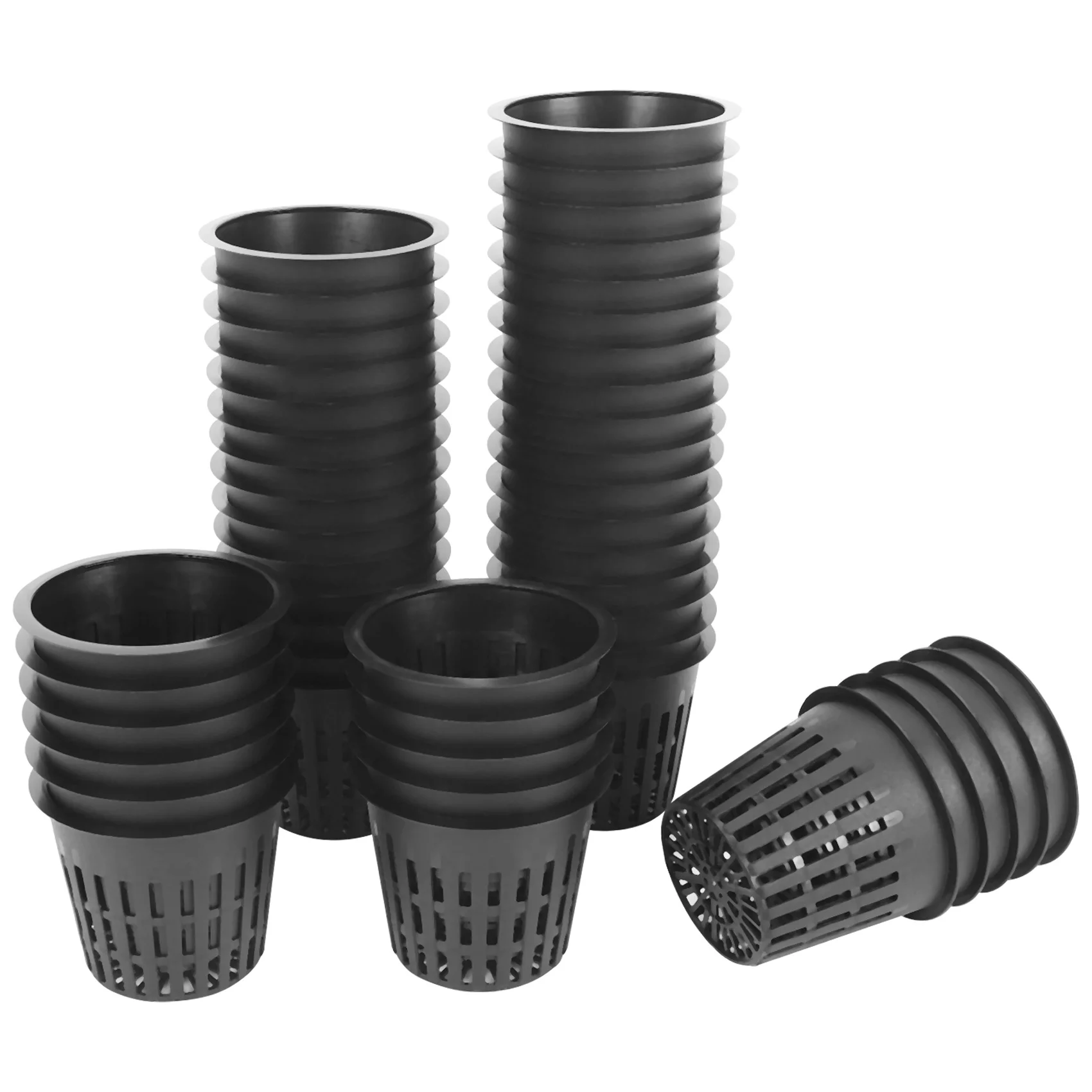 

AB33-45 Pieces Hydroponic Net Pots, Plastic Net Pot For Garden Balcony Hydroponics And Soilless Culture (8Cm)