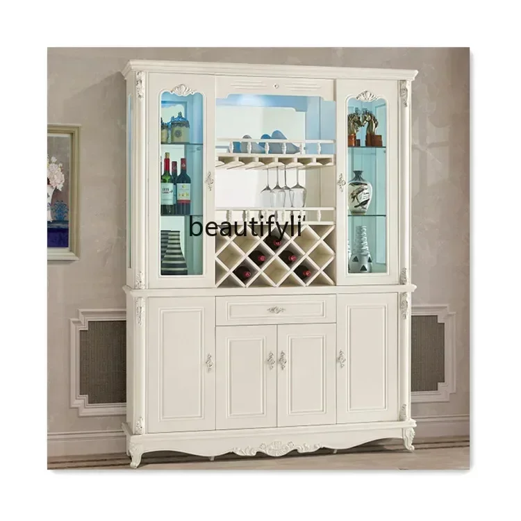 

Living room beige, modern simple multi-functional locker, porch cabinet European style