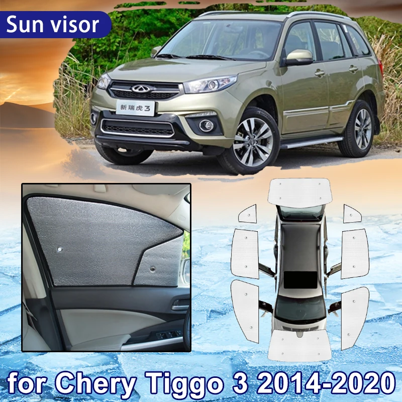 

Для Chery Tiggo 3 2020 2019 2018 2017 2016 2015 2014 Автомобильный солнцезащитный козырек на окна, козырек от солнца, козырек на лобовое стекло, аксессуары