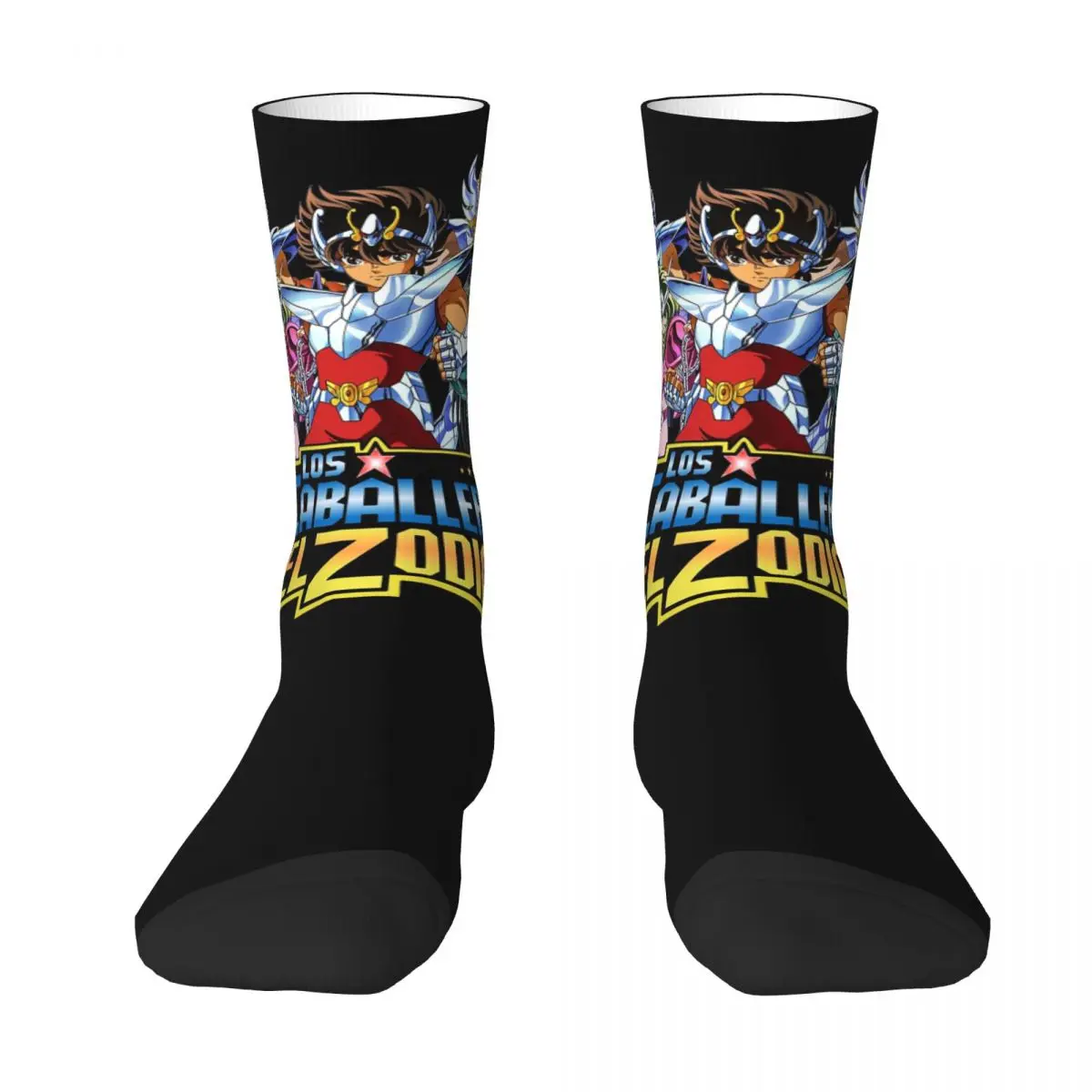 All Seasons Crew Stockings Knights Of The Zodiac Saint Seiya Socks Fashion Hip Hop Long Socks for Men Women Christmas Gifts