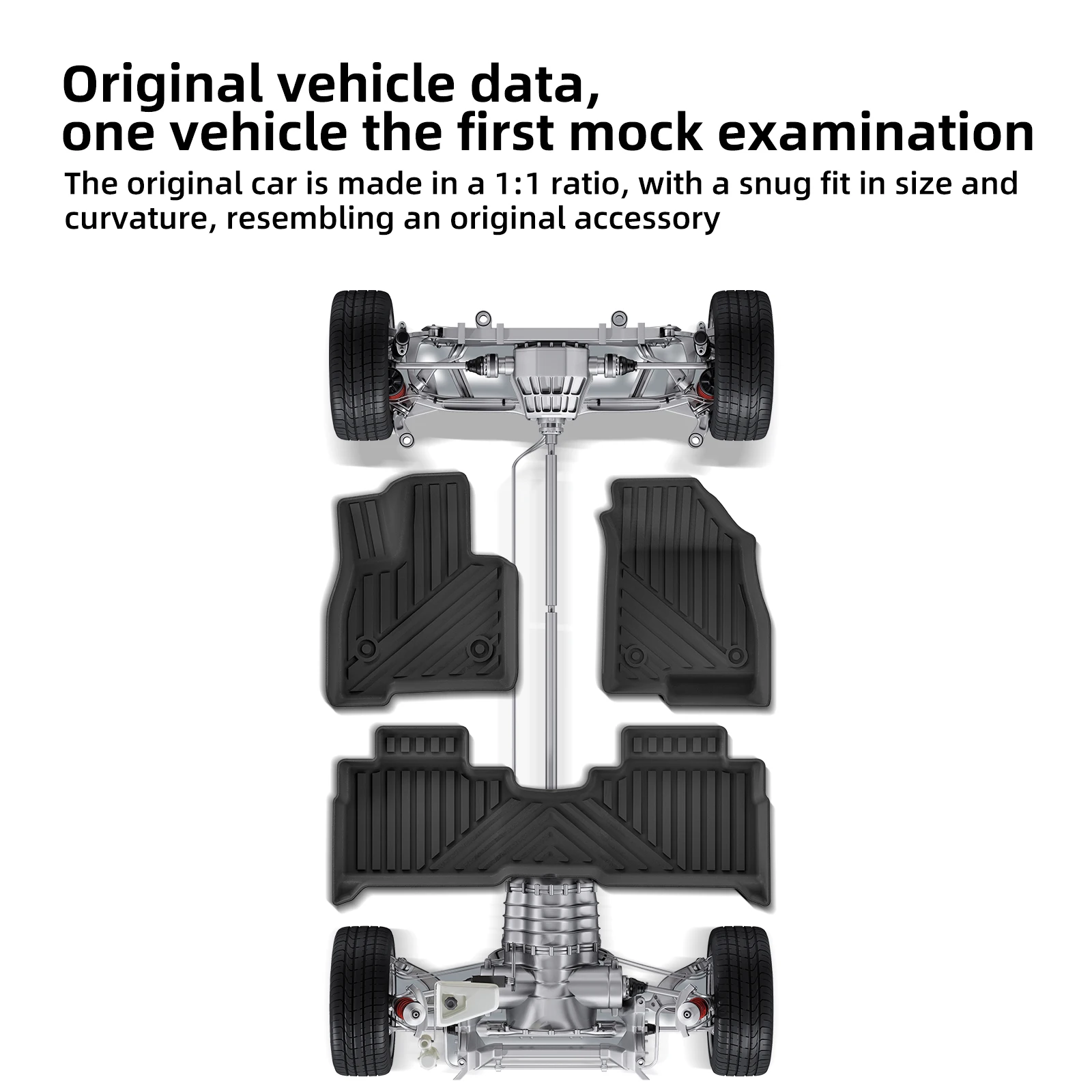 LUCKEASY Left Drive for Chery Explore 06/JAECOO J7 PHEV 2024-2026 (SHS Hybrid Only) Car Floor Mats Trunk Pad TPE All Weather view 3