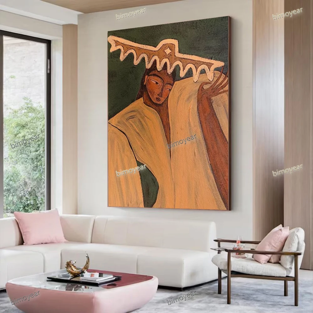 Bohemian Girl Abstract Oil Pai - огляд і ціна Home Decor Free Images