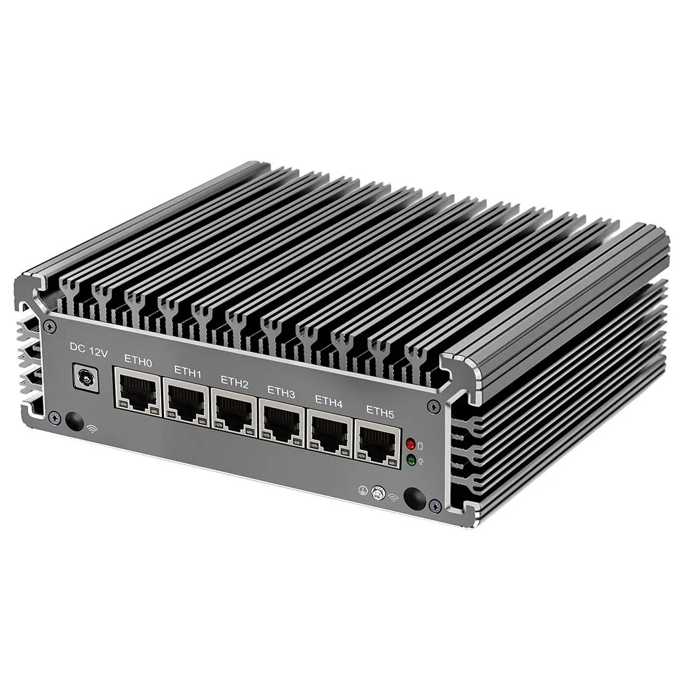 جهاز توجيه الجدار الناري الصغير Pfsense ، g ، celero n5105 ، 6x ، lan ، 2 x ddr4 ، nvme ، ssd ، m nic ، بدون مروحة