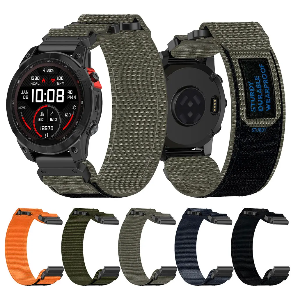 

Ремешок для наручных часов 20 22 26 мм, нейлоновый браслет для Garmin Fenix 5X 5S 5 Plus 6S 7S 6 7 Pro 6X 7X, умные часы, ремешок для наручных часов