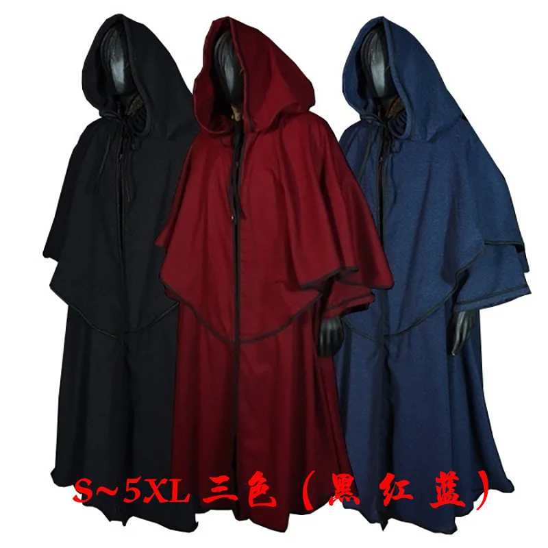 

Medieval capes hooded robes cloaks carnival monks wizards long-sleeved cloaks guide cloaks, role-playing HalloweenPartygathering