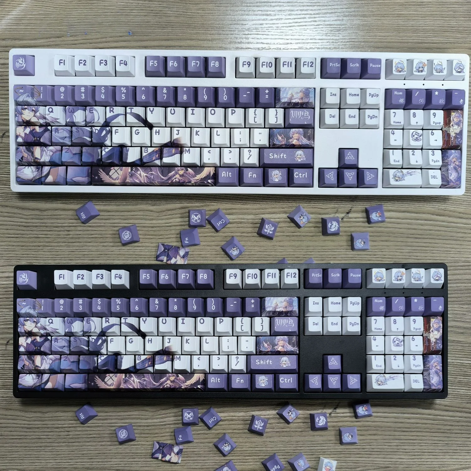 128 Toetsen/Set Spel Honkai: Star Rail Robin Schattig Meisje Pbt Keycaps Anime Games Key Caps Cherry Hoogte Voor Diy Mechanische Toetsenborden