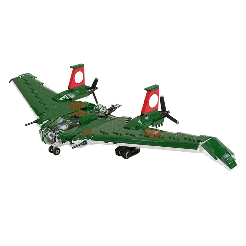 Military Flying Wing Fighter Model MOC Building Bricks War Equipment Style Modular Technology Gifts Holiday Assemble Toys Suit