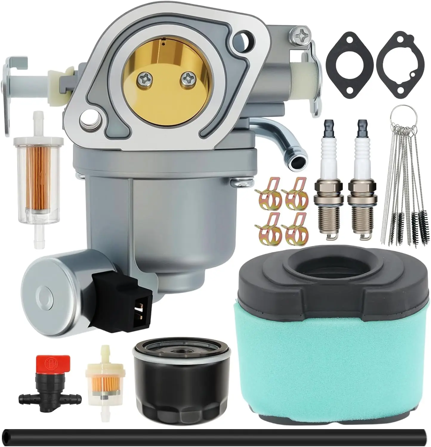 Carburetor Kit with Fuel Pump Oil Filter Compatible with Briggs and Stratton Intek Engine Lawn Mower Tractor Replaces 594207