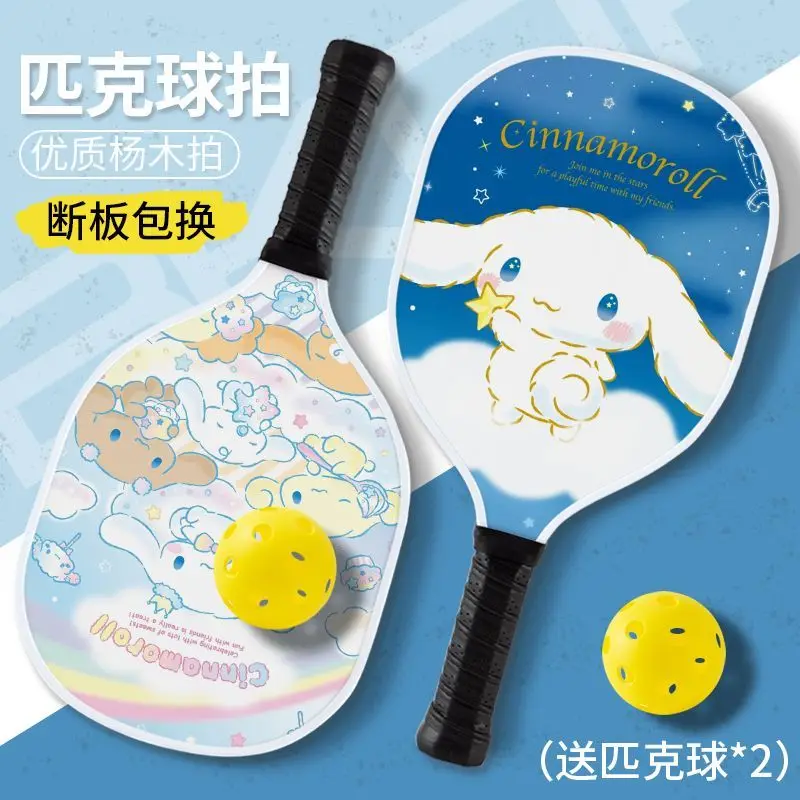

Cinnamoroll Pickleball Paddle with Large Face Design Premium Wood Paddle Durable Lightweight Cute Print for Kids Adults