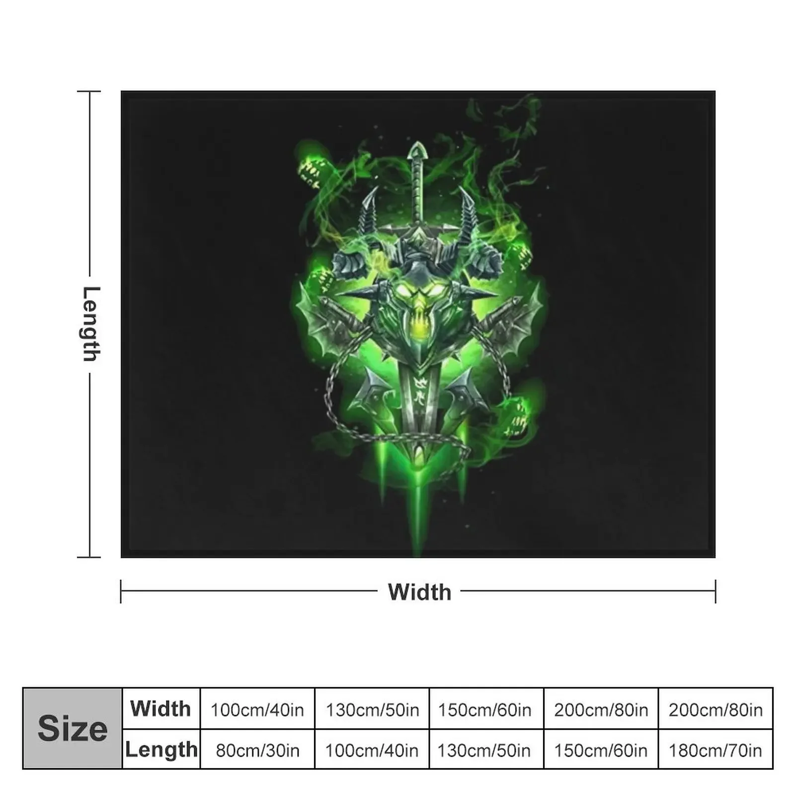 Unholy Death Knight Design Throw Blanket Warm Bed Fashionable christmas decoration Hairys Blankets