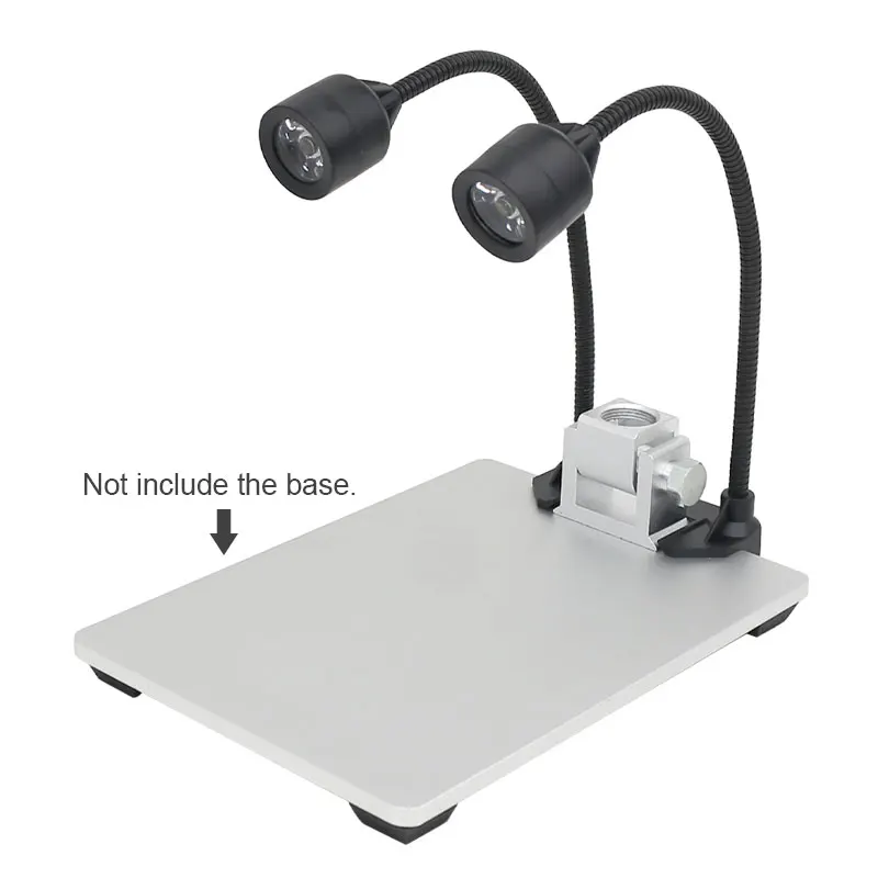 Microscope Dual Light Source Illumination Portable Lamp for MG1600 Soldering Microscope Adjustable Brightness Bendable Bracket