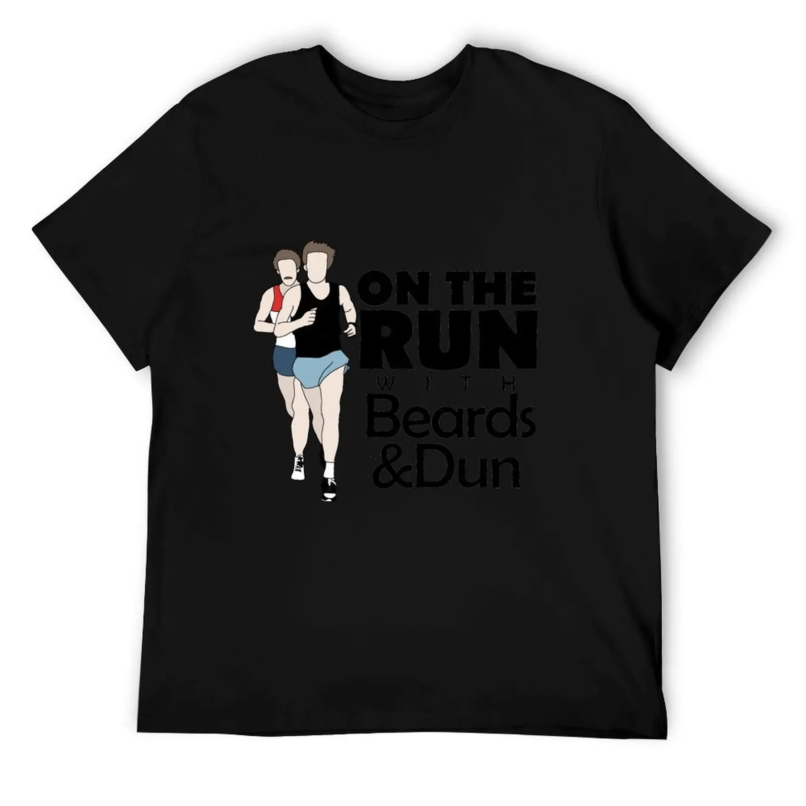 

On The Run With Beards And Dun Logo T-Shirt cotton tshirt 100% essential t shirt t shirt man casual T-Shirt