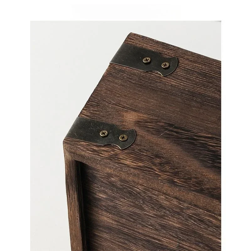 Retro Wooden Desktop Trash Can,  Creative Tabletop Garbage Bin for Living Room Coffee Table Dining Table, Home Decor Storage box