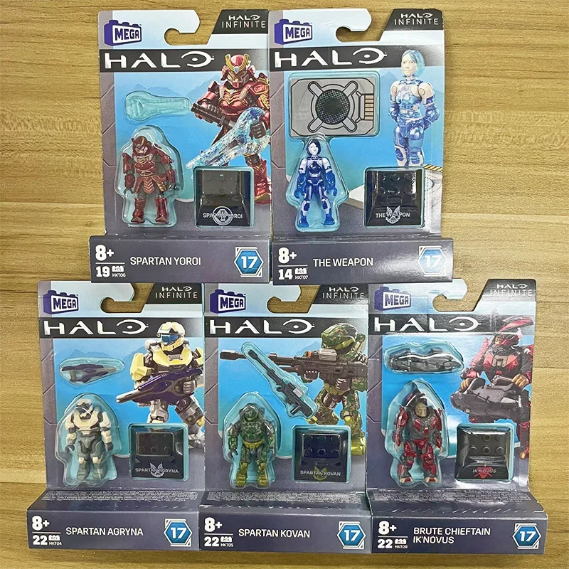 Mega Construx Blocks HALOINFINTE Halos Heroes Action Figures Spartan Yoroi Kovan Agryna Brute Chieftain Ik'novus Boys Game Toys