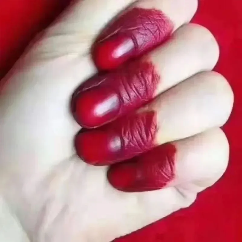 20g Natural Plant Henna Nail Dyeing Powder With Tools Wine Red Black Nail Art Long Lasting Luster Natural Nail Template