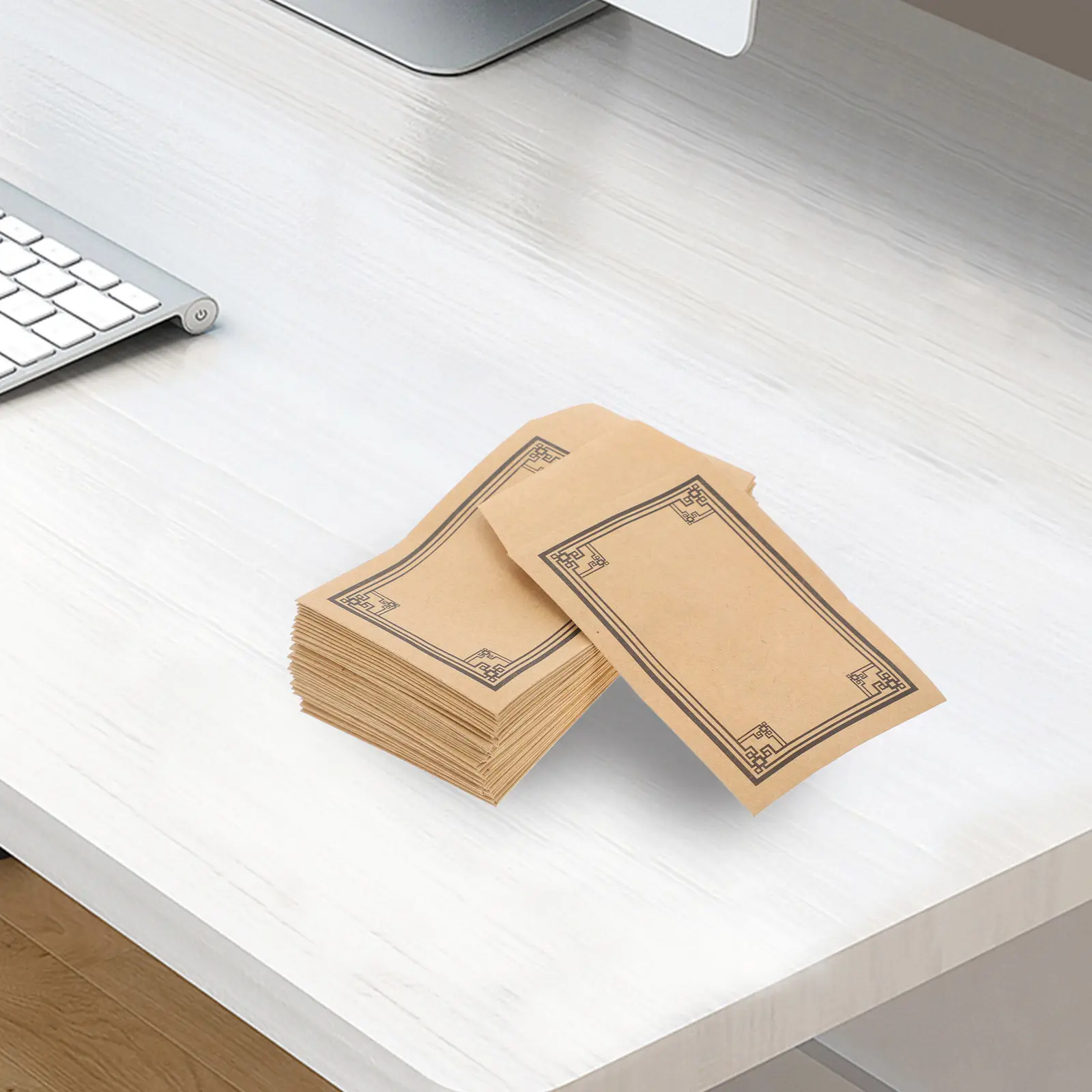 

50Pcs Brown Kraft Paper Envelopes Self Sealing Small Envelopes for Cash Coin Envelope Money Budgeting Cash Envelope
