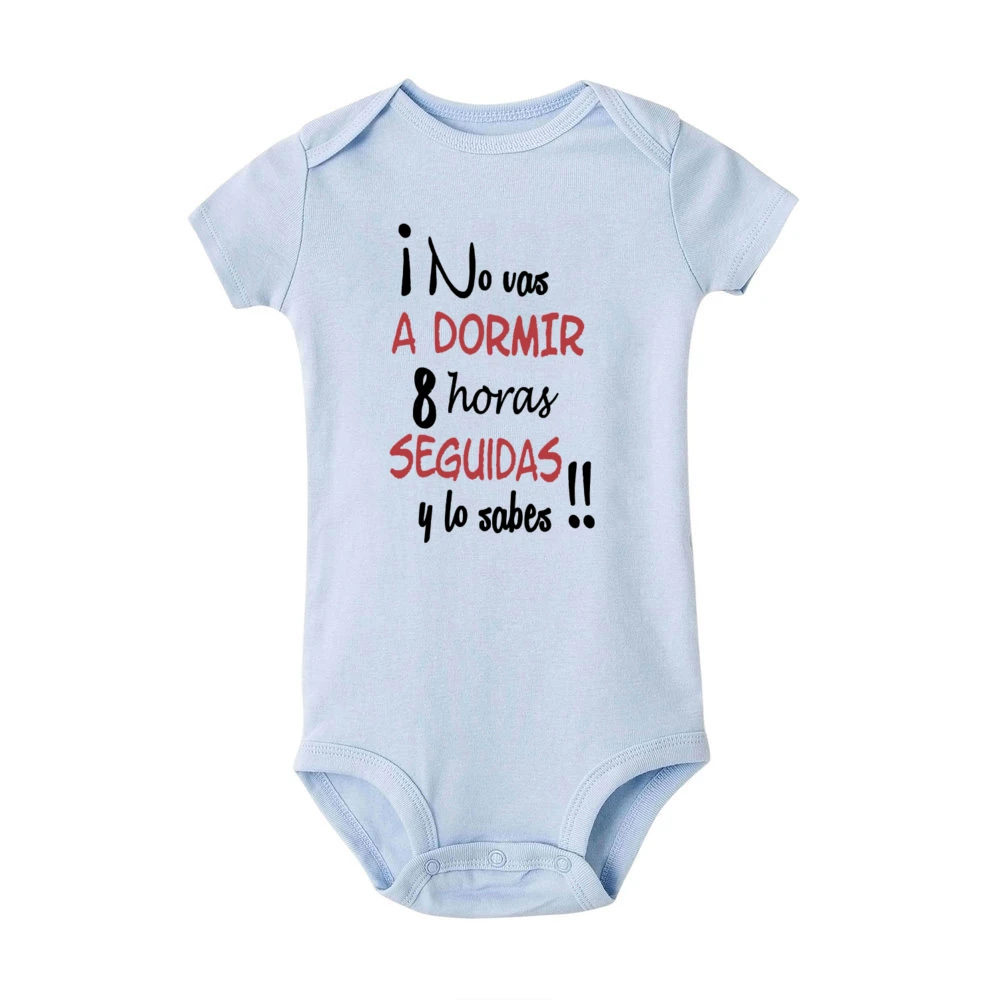 Baby Bodysuit You Don\'t Sleep for Eight Hours You Know Infant Rompers Baby Gilr Boy Clothes Toddler Jumpsuit Newbron Bodysuits