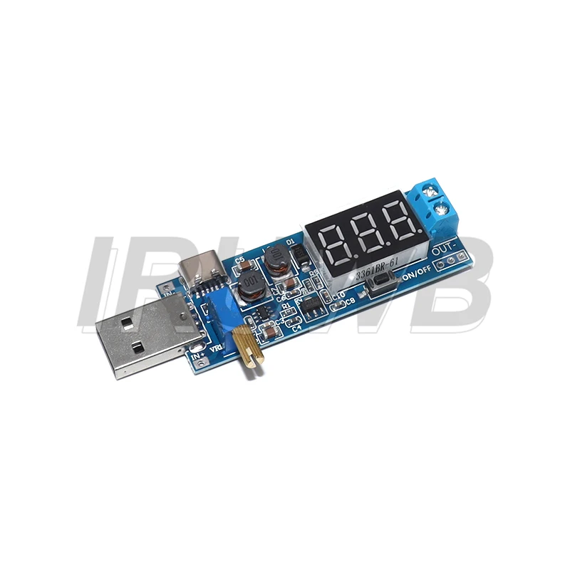5V to 3.3V / 12V Adjustable Out DC 1.2V-24V Boost Buck Converter USB Step UP / Down Power Supply Module DC-DC