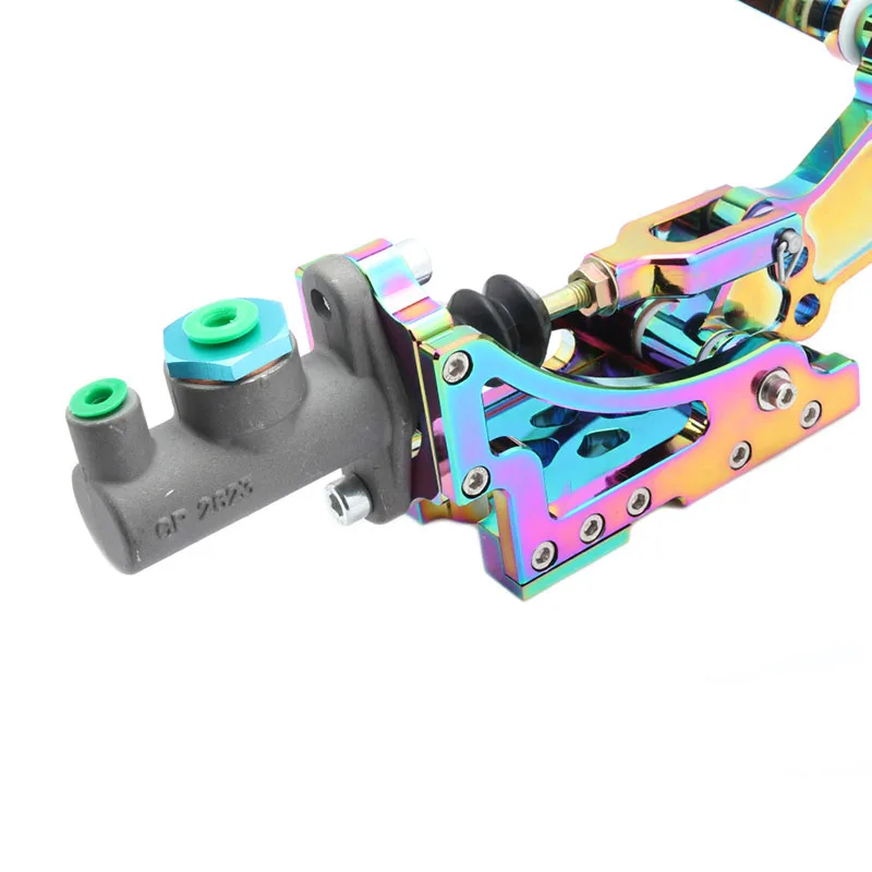 Neo Chrome CNC Horizontal Type Hand Brake Sim Sports Hydro Adjustable Drift Oil Hydraulic Handbrake Handle Kit for Racing Car