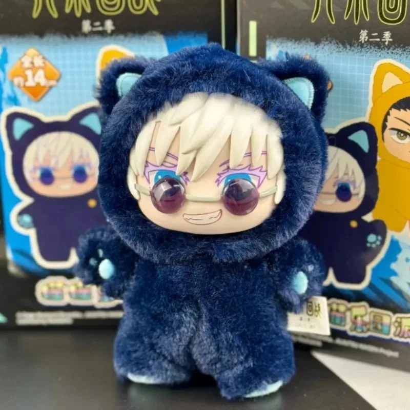 دمية Jujutsu Kaisen Gojo Satoru القطيفة - صندوق أعمى لحفلات Cat Park، حلية حقيبة قلادة، نموذج قابل للجمع للموسم الثاني (متوفر)
