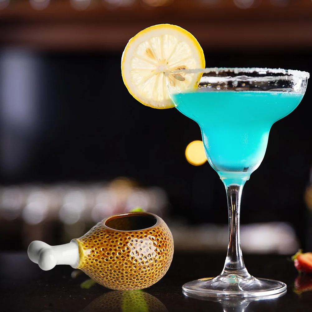 

Creative Drumstick Wine Cup Premium Ceramic Bar Drinking Mug Smooth Surface Large Capacity for Cocktails Whiskey Water Retro