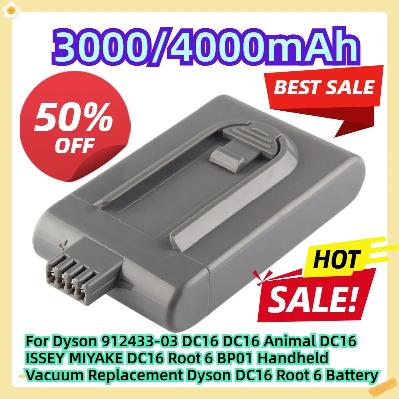 

For Dyson 912433-03 DC16 DC16 Animal DC16 ISSEY MIYAKE DC16 Root 6 BP01 Handheld Vacuum Replacement Dyson DC16 Root 6 Battery