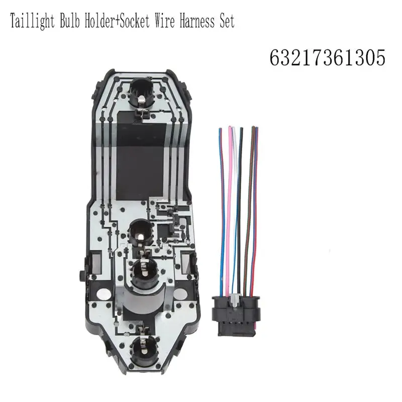 Prominent 63217361305 Left/Right Taillight Bulb Holder+Socket Wire Harness Set For BMW Mini Cooper F55 F56 F57