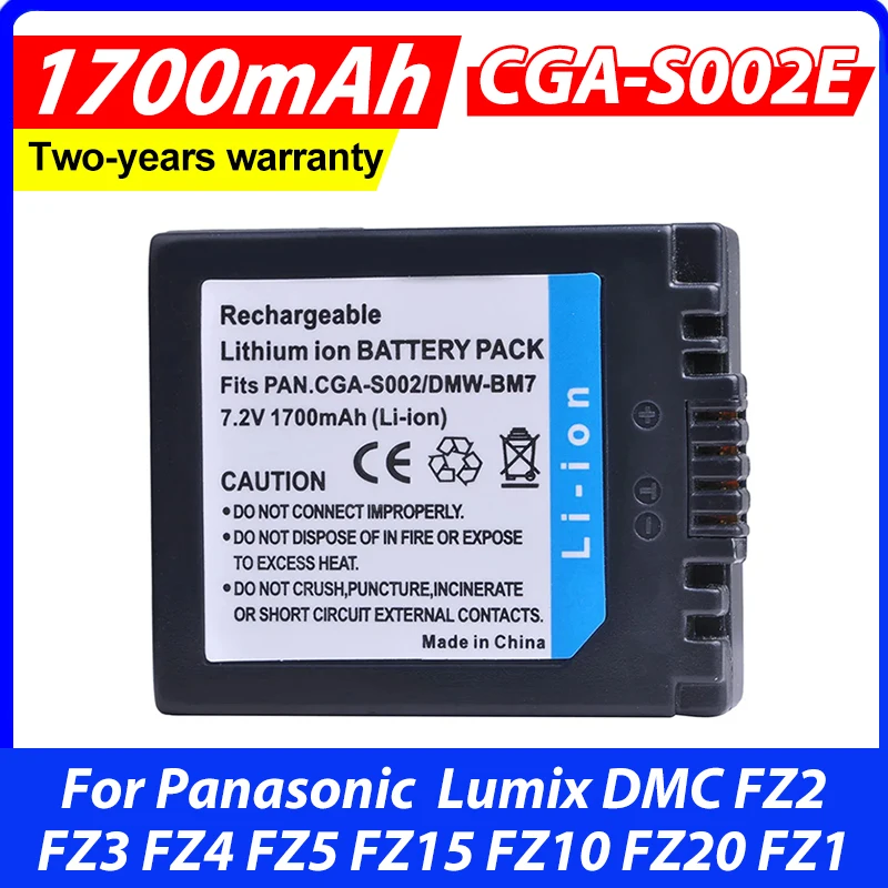 1700Mah CGA-S002E C…