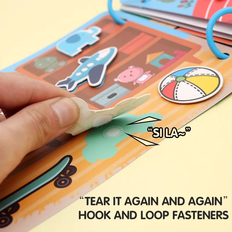 Montessori Baby Quiet Book Kid Busy Book Educational Toy Logical Life Ability Sorting Match Game Baby Sticker Toy