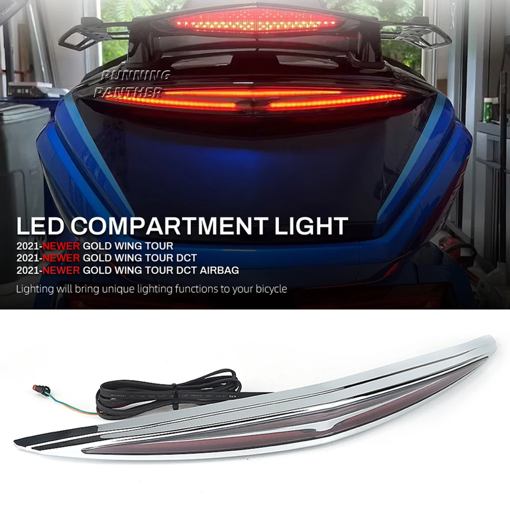 Motorcycle Top Box LED Trunk Luggage Lamp Turn Signal Brake LED Light For Honda Gold Wing GL1800 Tour DCT Airbag 2021-2024 2023