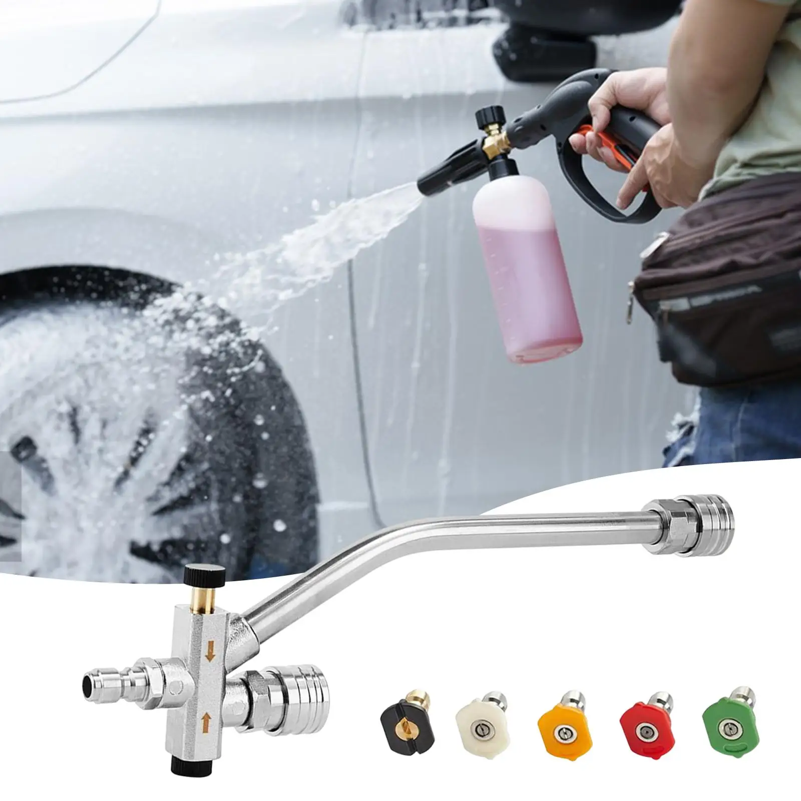 

Foam Cannon Double Connector Accessory for Vehicle Beauty Home Cleaning