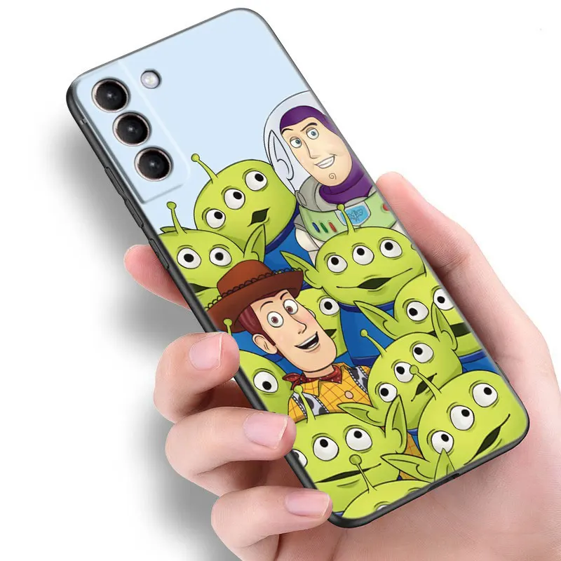 Buzz Lightyear Phone Case For Samsung Galaxy S23 S22 S21 Ultra S20 FE 5G S10E S10 Lite S8 S9 Plus S7 Edge Black Cover