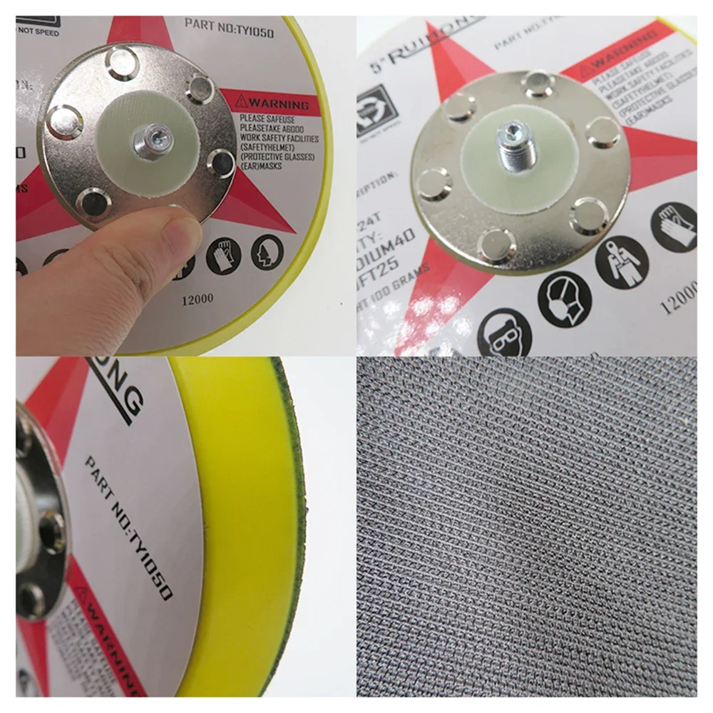 

1-10Pc 5"125mm M8 Pneumatic Polishing Machine Tray Self-Adhesive Suction Cup Automotive Furniture Metal Polishing Accessory Tool