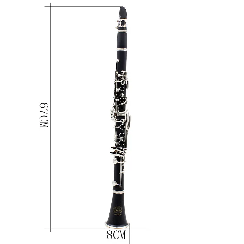 Nickel Plated Clarinet with Silver Key, Falling Tune, B BB Key, Woodwind Instrument