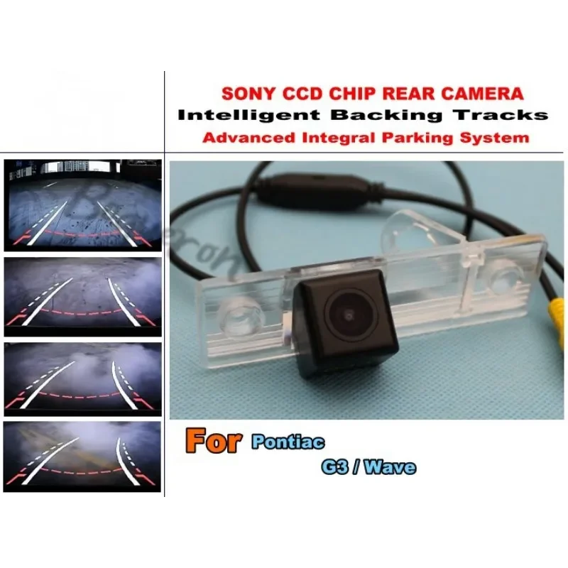 

For Pontiac G3 / Wave HD CCD Intelligent Dynamic Trajectory Rear View Reverse Backup Tracks Camera Night Vision