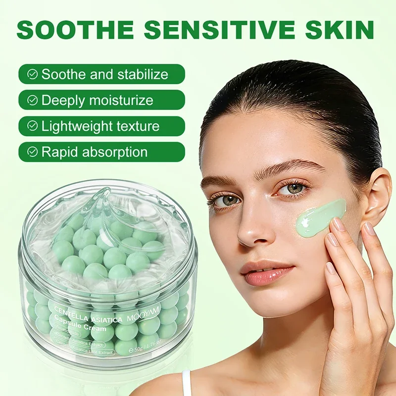 PDRN Capsule Face Cream Astaxanthin Salmon DNA Centella Asiatica Grape Seed Moisturizing Repair Barrier Facial Skin Care Cream
