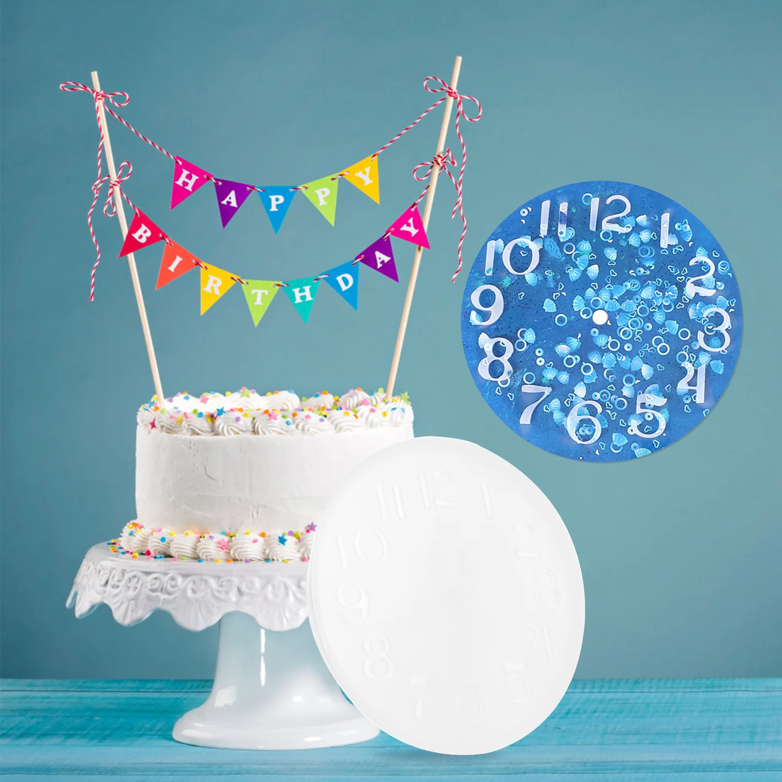 

Clock Mold Resin Epoxy Mold DIY Clock Casting Mold Manual Timepiece Mold Silicone Mold