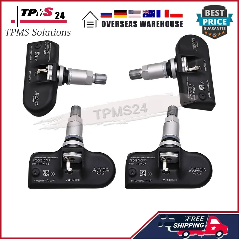 

4PCS TPMS Tire Pressure Monitor Sensor 4H231A159AE For Ford Galaxy Mondeo Jaguar XF XJ Volvo C70 Land Rover Range Rover 433mhz